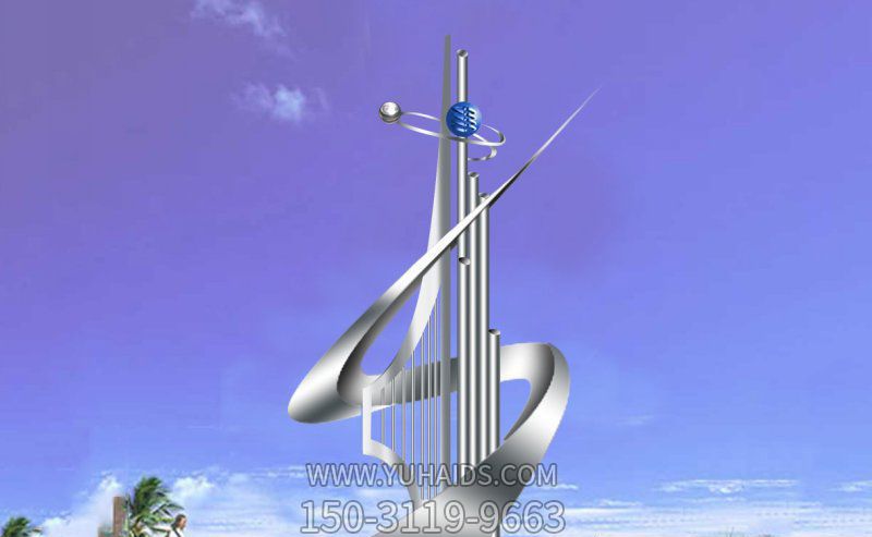 不锈钢镜面抽象创意户外景观腾飞博鱼网页版