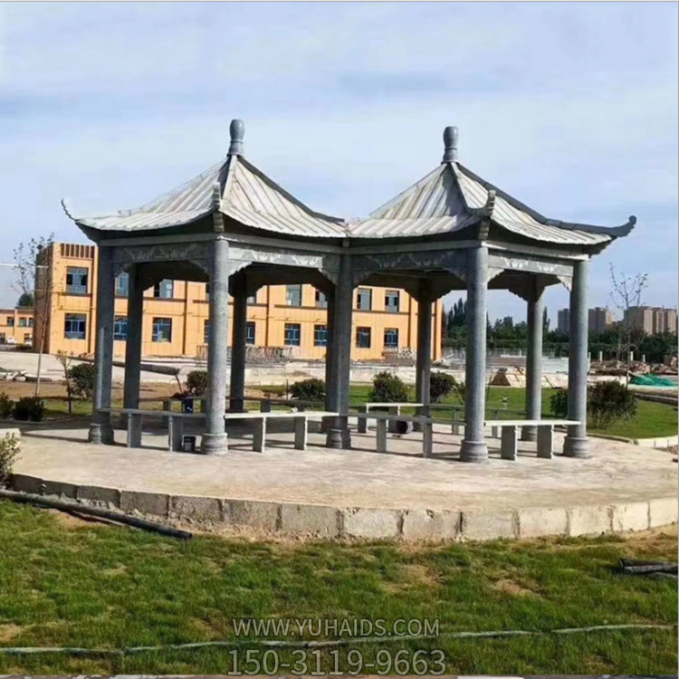 青石亭子，连体石雕凉亭博鱼网页版