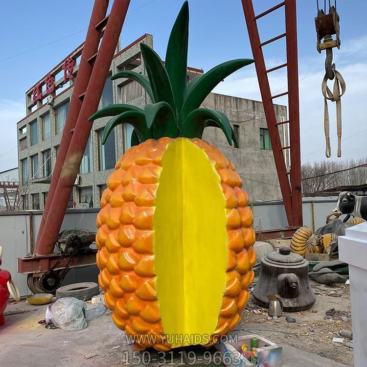 户外仿真玻璃钢菠萝博鱼网页版树脂蔬菜水果模型生态园落地摆件博鱼网页版