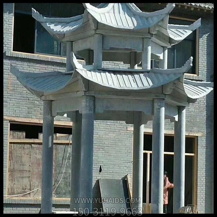 青石仿古建二层凉亭庭院园林户外摆件博鱼网页版