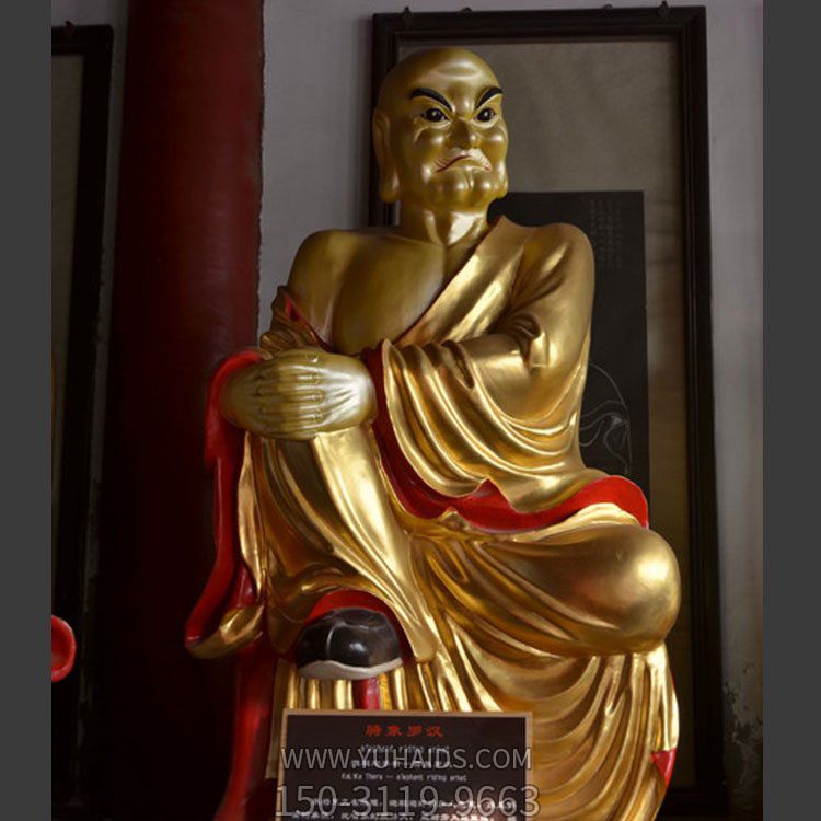 十八罗汉博鱼网页版造像佛祖雕像铸铜玻璃钢仿铜寺院供奉摆件