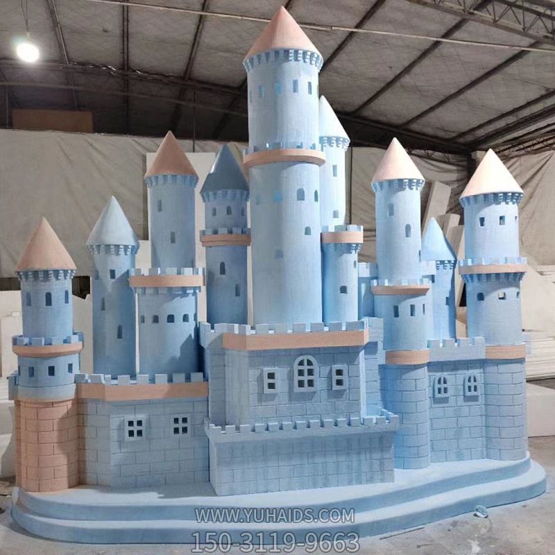 城堡舞台背景大型卡通蓝色欧式造型博鱼网页版