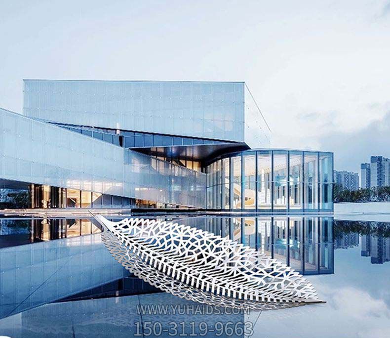 大型商场不锈钢镂空一叶扁舟树叶博鱼网页版