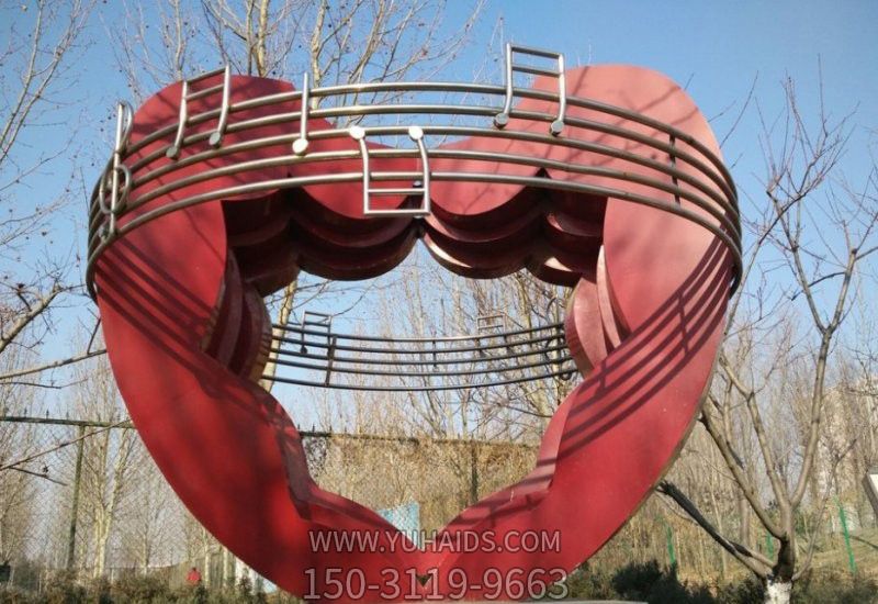 广场大型玻璃钢音乐爱心博鱼网页版
