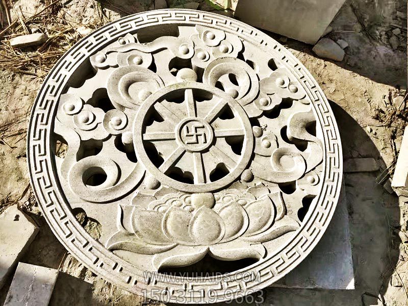 景点圆形荷花镂空窗花博鱼网页版