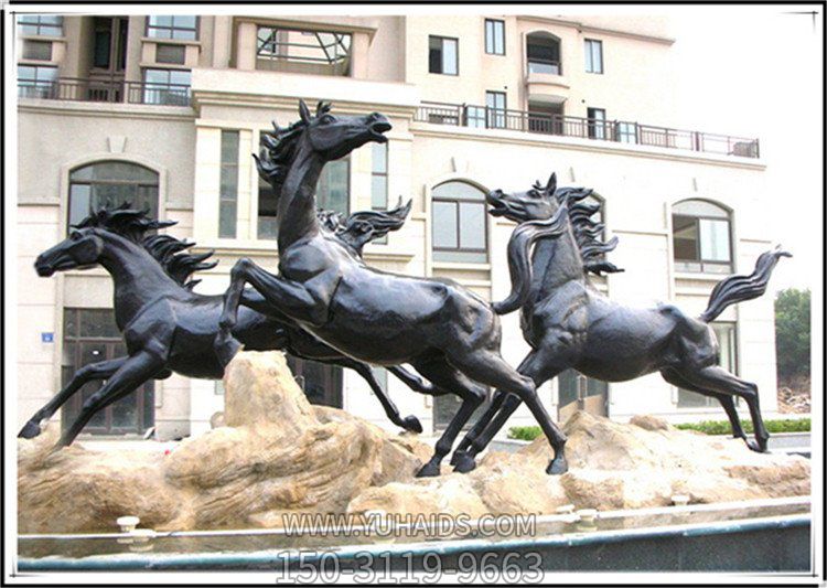 别墅小区铜雕奔跑的马博鱼网页版