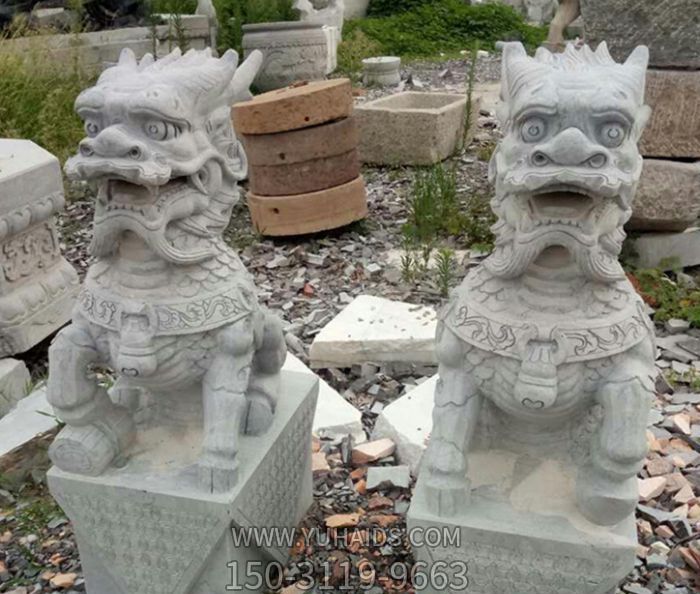 户外庭院大理石石雕麒麟博鱼网页版