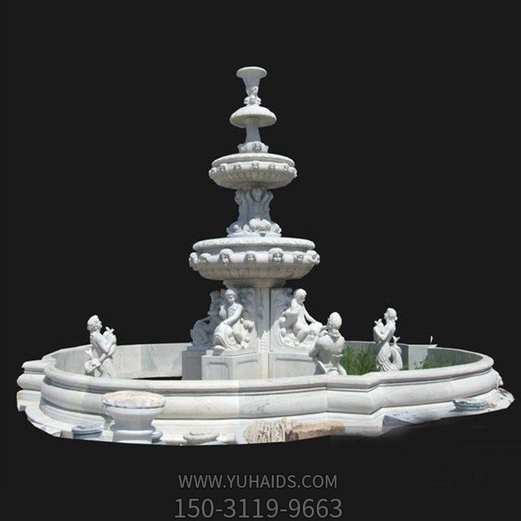 大理石别墅小区大型户外石雕多层喷泉博鱼网页版