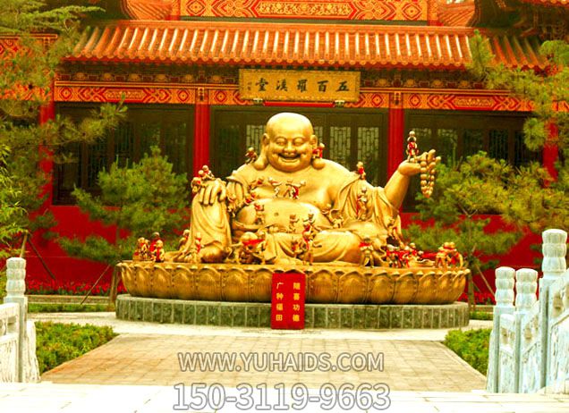 户外大型景观不锈钢喷金烤漆弥勒佛博鱼网页版