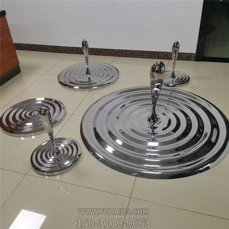 广场园林不锈钢圆盘水波纹滴水景观博鱼网页版