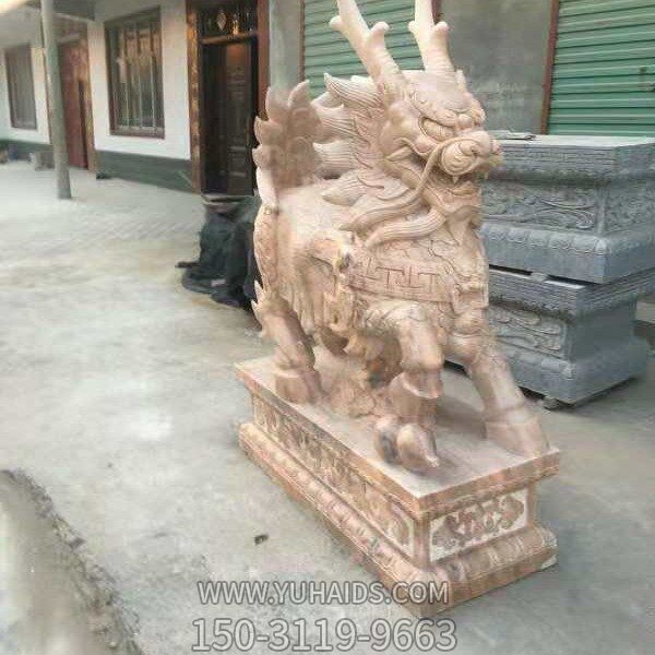 庭院别墅门口大型大理石石雕镇宅招财狮子博鱼网页版