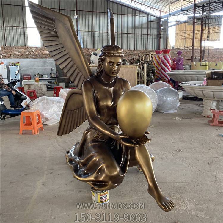 户外园林玻璃钢仿铜景观户外西方花仙子博鱼网页版