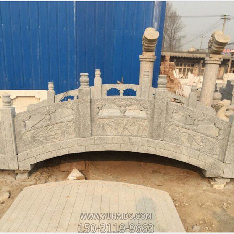 别墅庭院造景摆放大理石雕刻小石拱桥博鱼网页版