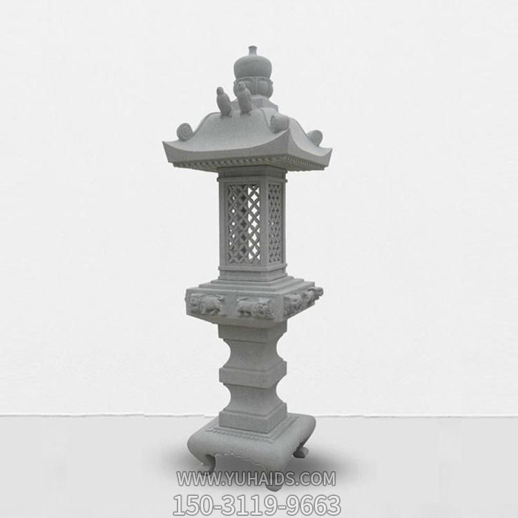大理石雕刻镂空中式落地石灯笼博鱼网页版