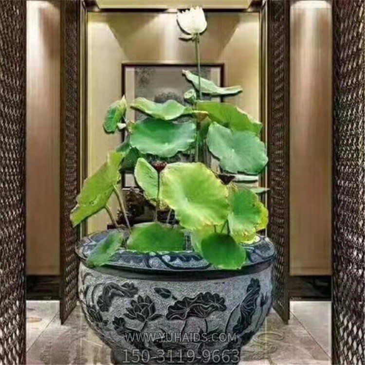 室内青石石雕养花花盆博鱼网页版