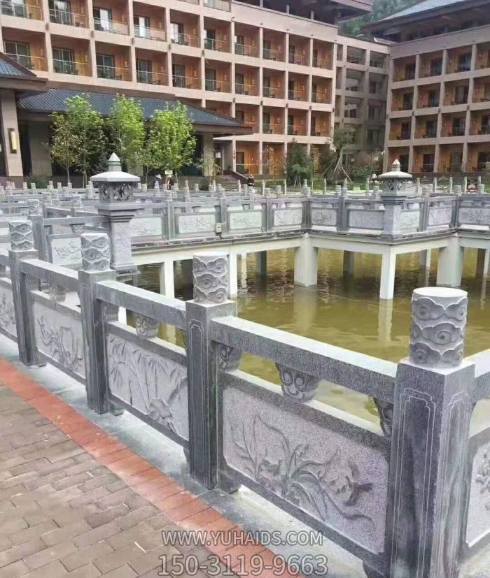 学院景观人造石桥芝麻灰栏板栏杆博鱼网页版