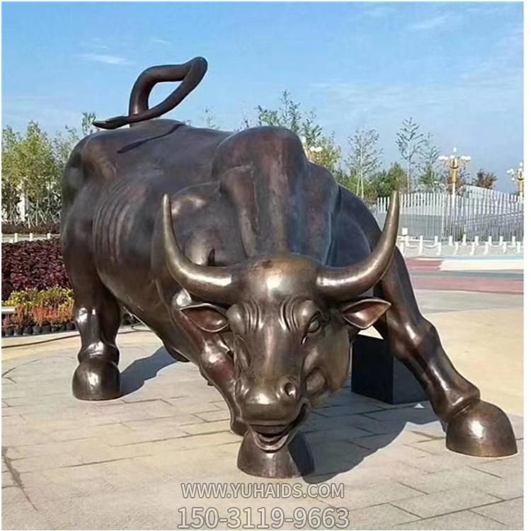 户外广场大型玻璃钢仿铜华尔街牛博鱼网页版