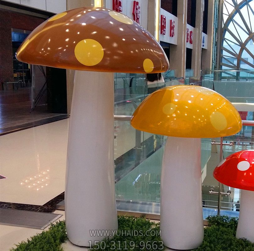 商场DP点展示美陈设计制作DP点玻璃钢蘑菇博鱼网页版开业美陈制作厂家_17803