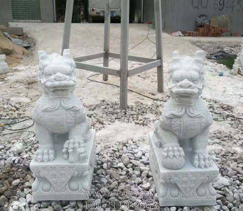 户外景区大理石石雕神兽麒麟博鱼网页版