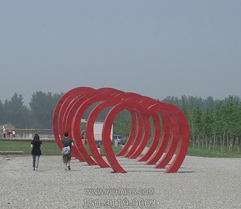 公园广场不锈钢心形拱门景观博鱼网页版