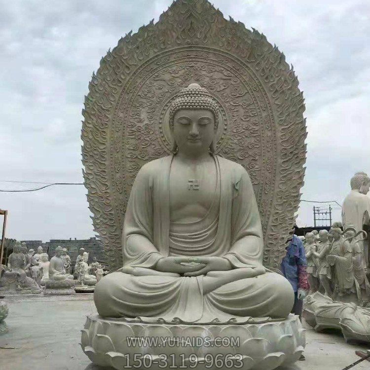 大理石石雕寺庙如来博鱼网页版摆件