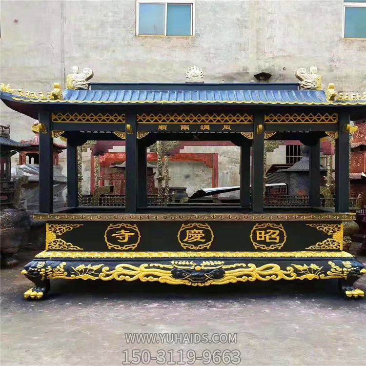 佛教祠堂室外摆放铸铁上香祈福香炉博鱼网页版
