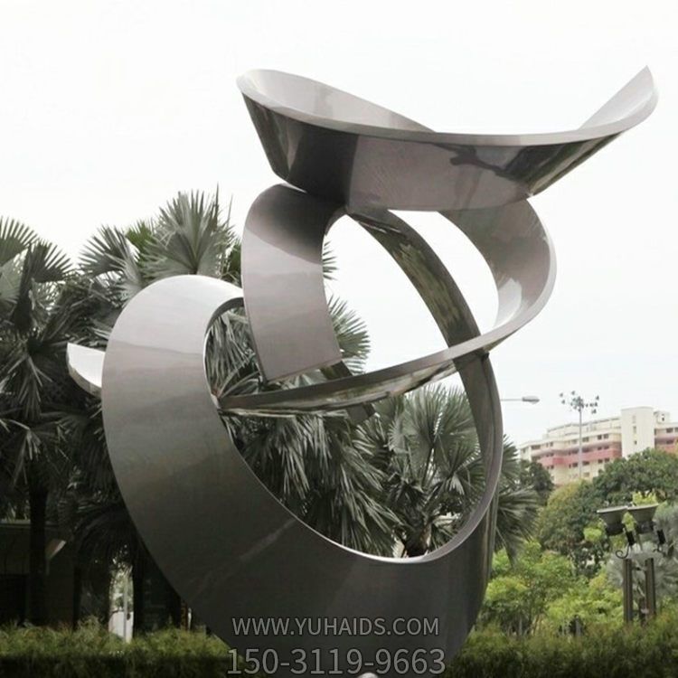 广场摆放不锈钢抽象艺术景观博鱼网页版