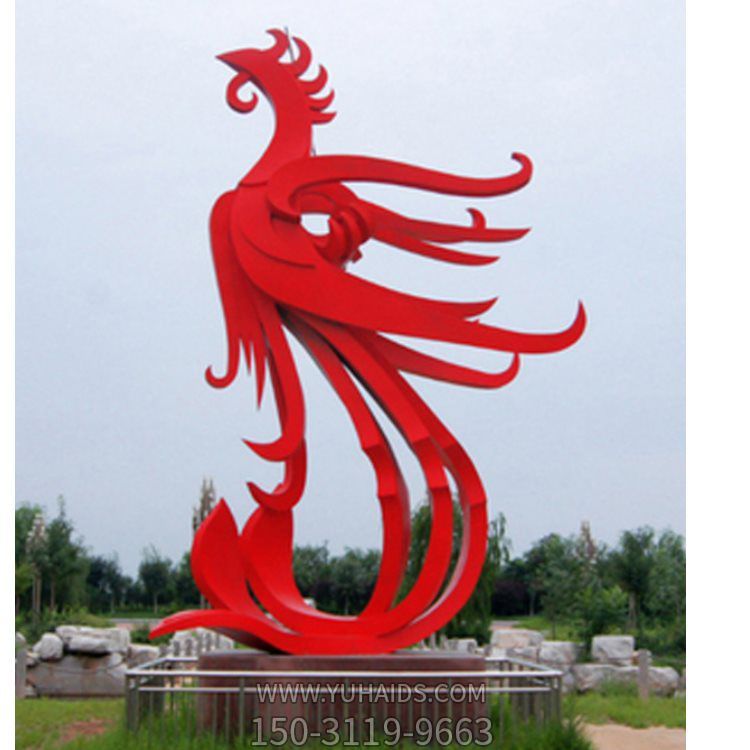 公园不锈钢抽象凤凰博鱼网页版摆件