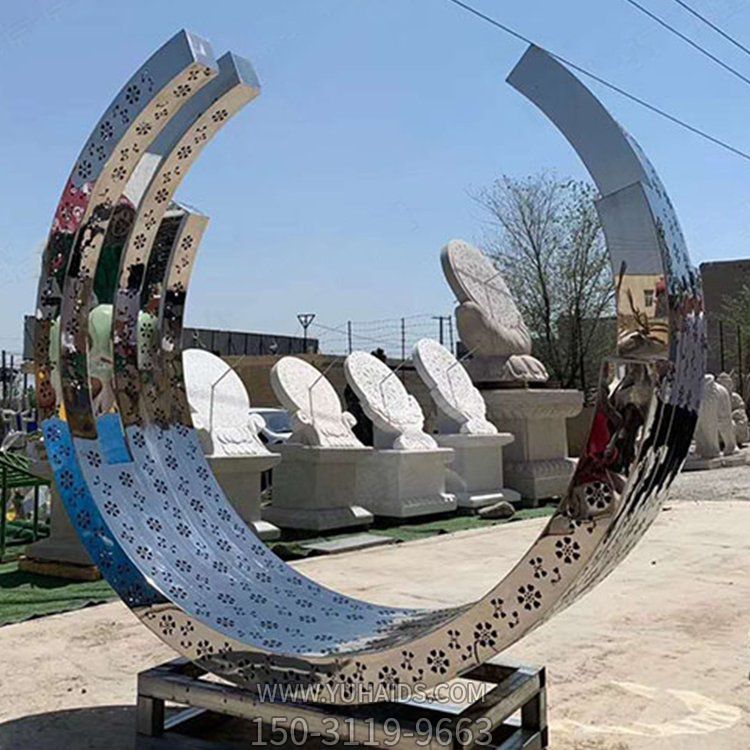 不锈钢镂空创意喷泉水景圆环景观博鱼网页版