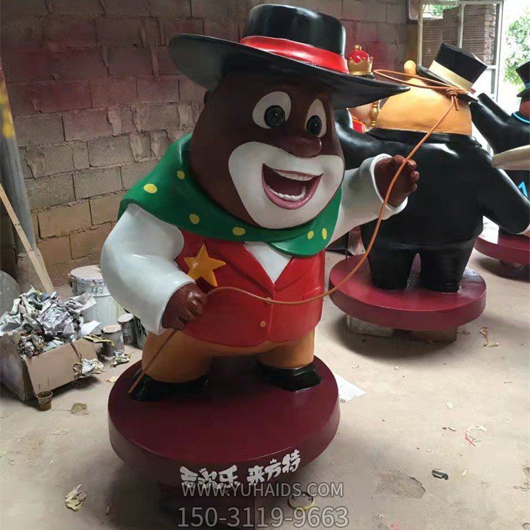 玻璃钢卡通商场游乐园熊出没动画人物景观博鱼网页版