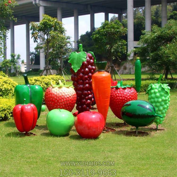 园林广场玻璃钢彩绘创意蔬菜水果博鱼网页版