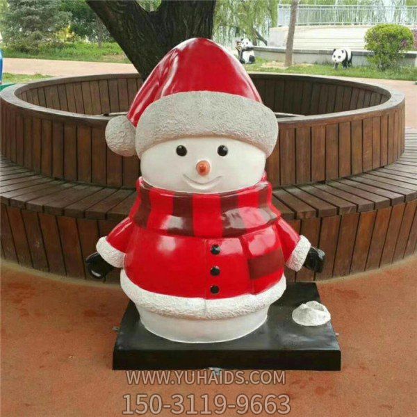 玻璃钢卡通户外园林雪人景观博鱼网页版