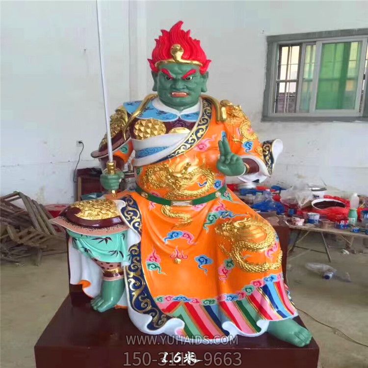 玻璃钢彩绘景区寺庙供奉神佛马王爷博鱼网页版