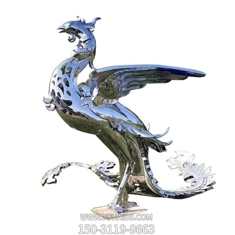 不锈钢镜面镂空抽象凤凰摆件博鱼网页版