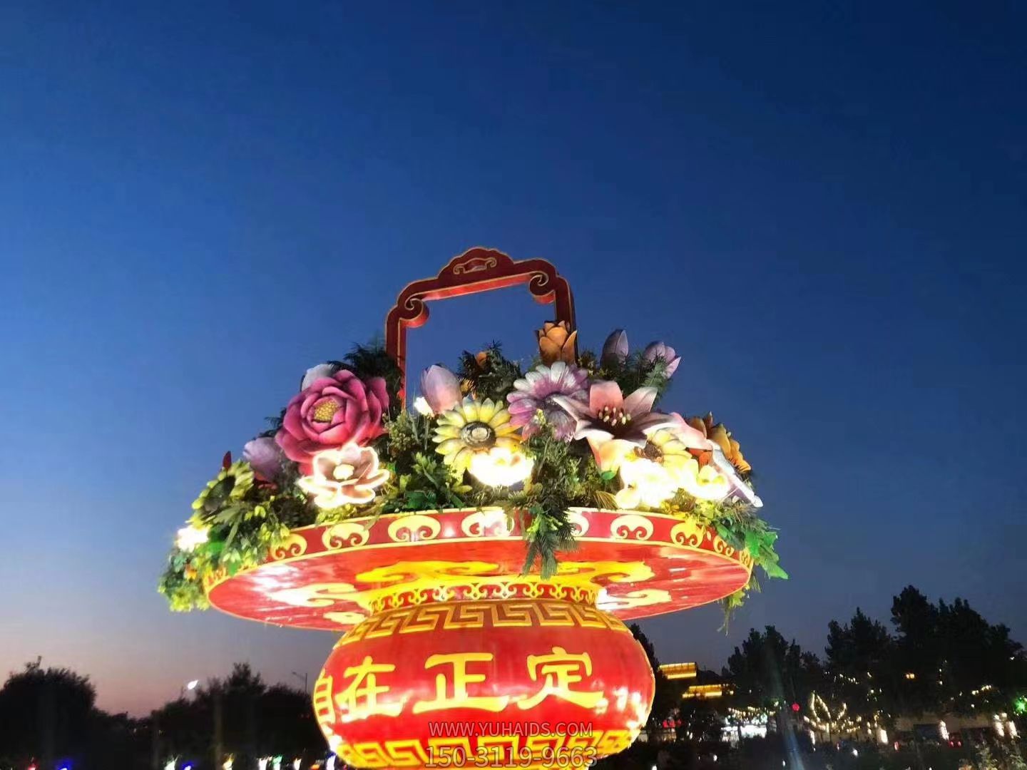 自在正定灯光花篮玻璃钢博鱼网页版