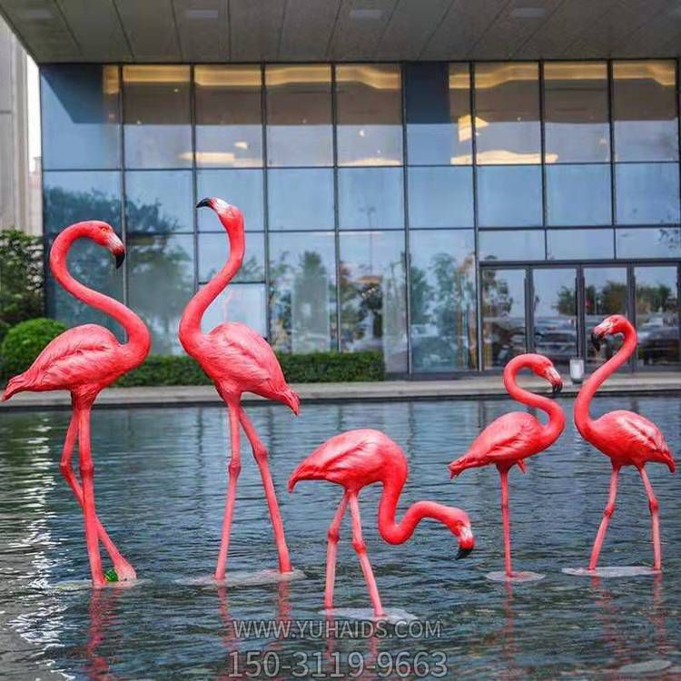 酒店池塘水景玻璃钢仿真仙鹤博鱼网页版