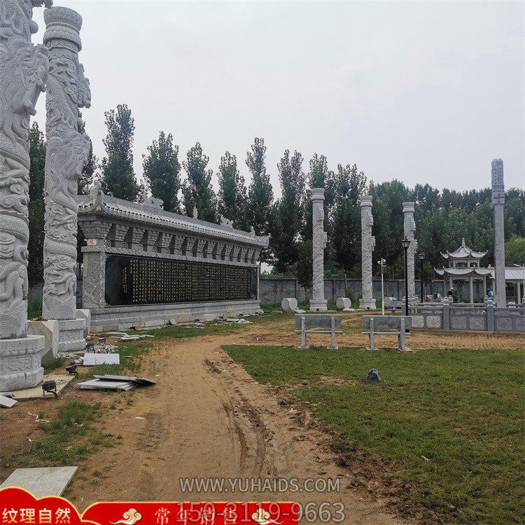 景区园林石雕龙柱、凉亭、影壁墙，庭院建筑构件定制生产博鱼网页版