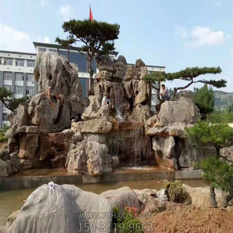 企业园林装饰雪浪石切片景观枯山水假山石博鱼网页版