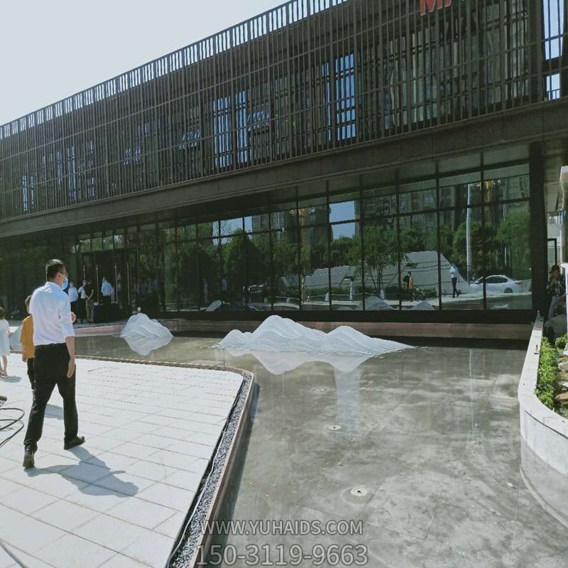 园林景观公园摆件不锈钢水景假山博鱼网页版