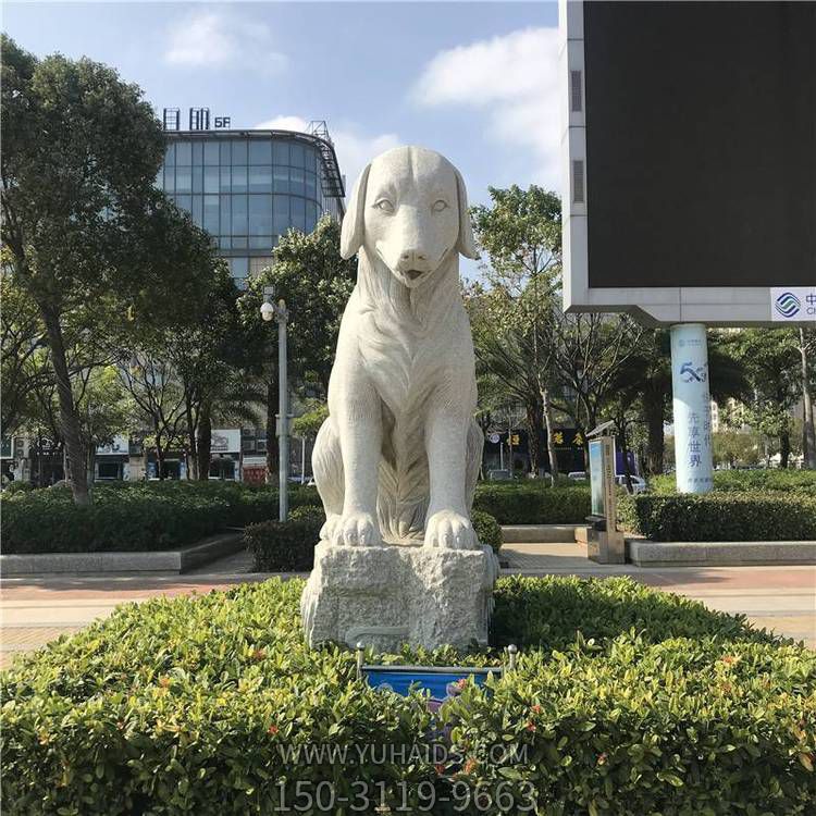 街道草坪摆放大理石生肖狗博鱼网页版