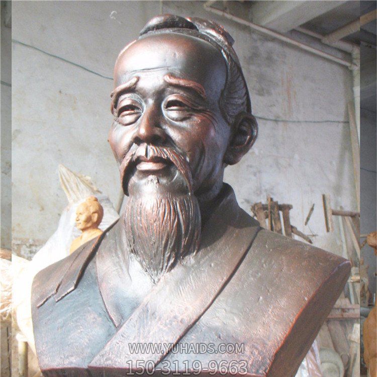 古代名人肖像景观玻璃钢仿铜摆件博鱼网页版