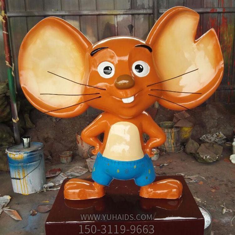 玻璃钢卡通老鼠，商场美陈摆件博鱼网页版
