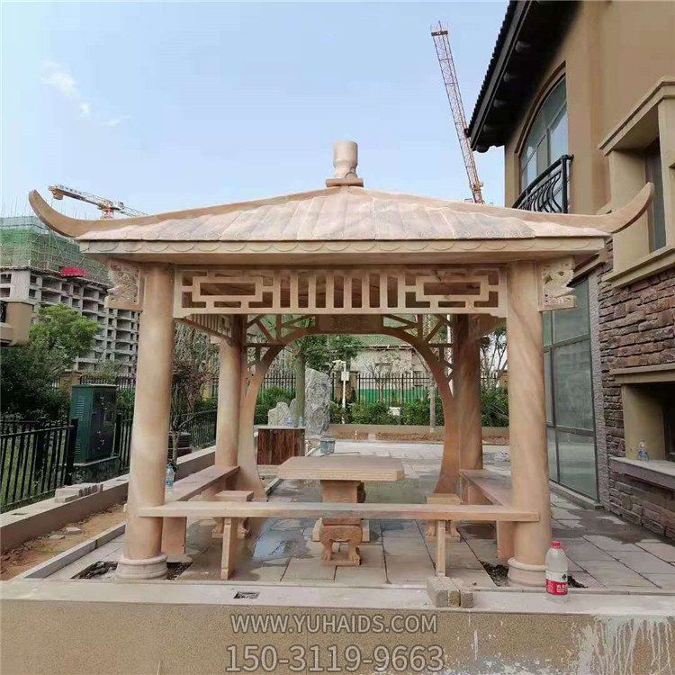 户外广场石雕凉亭 庭院街道欧式凉亭博鱼网页版