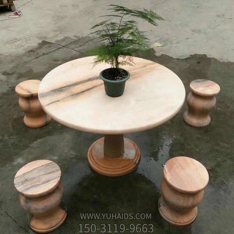 花岗岩石材石桌石凳 别墅室内外休闲石雕摆件博鱼网页版