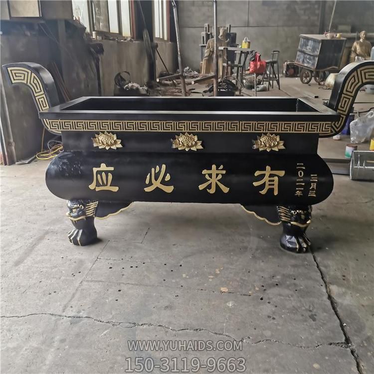 大型玻璃钢仿铜园林户外景区寺庙香炉博鱼网页版