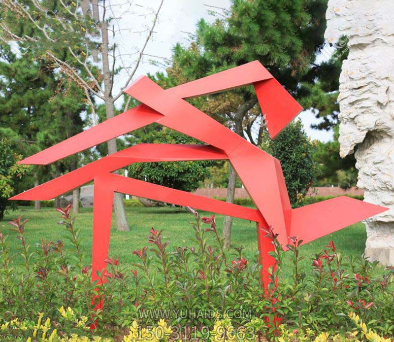 小区街边摆放抽象跨栏不锈钢博鱼网页版