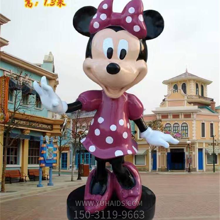 卡通玻璃钢彩绘园林摆件米妮博鱼网页版