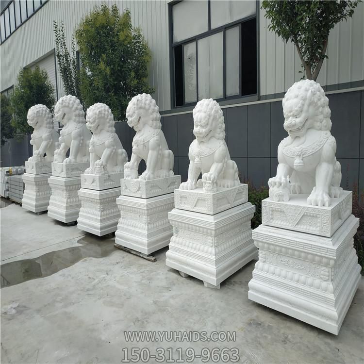 石雕狮子小品公园汉白玉景观博鱼网页版