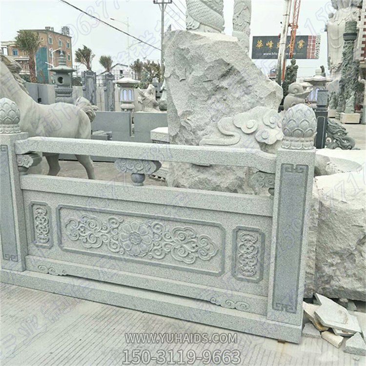 石材花岗岩五莲花芝麻灰青石桥栏杆拱桥博鱼网页版