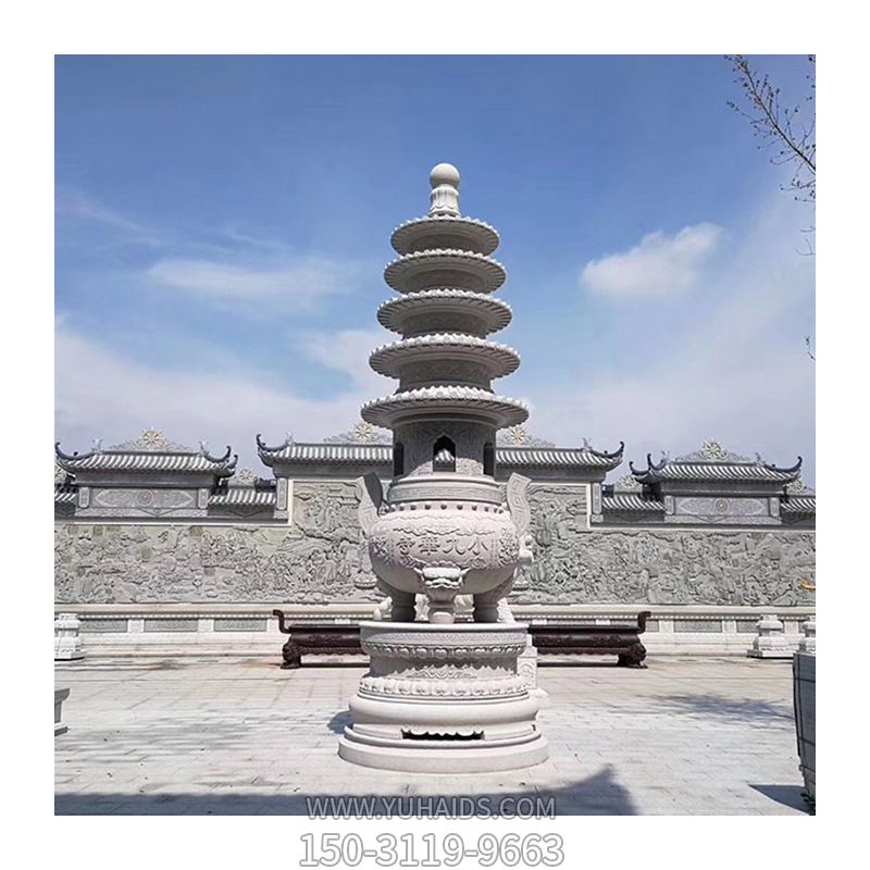 花岗岩石塔寺庙烧香七宝塔石雕博鱼网页版
